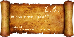 Buchbinder Ottó névjegykártya